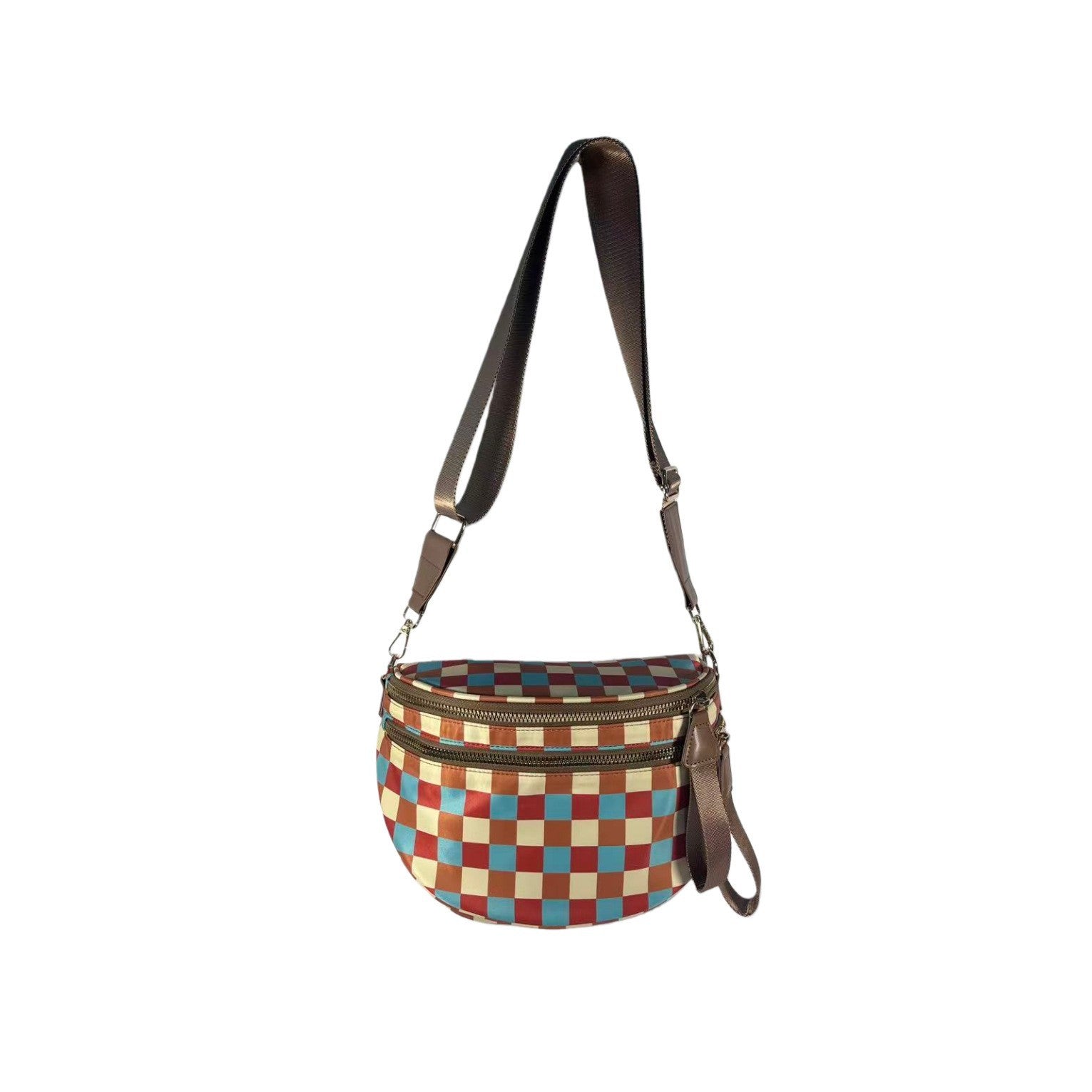 Ladies' Rhombus Shoulder Messenger Bag – Large-Capacity Waterproof Tote for Casual Outfits & Travel Essentials