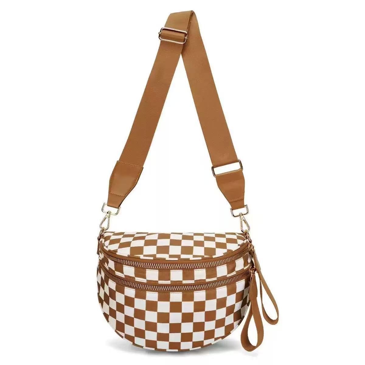 Ladies' Rhombus Shoulder Messenger Bag – Large-Capacity Waterproof Tote for Casual Outfits & Travel Essentials