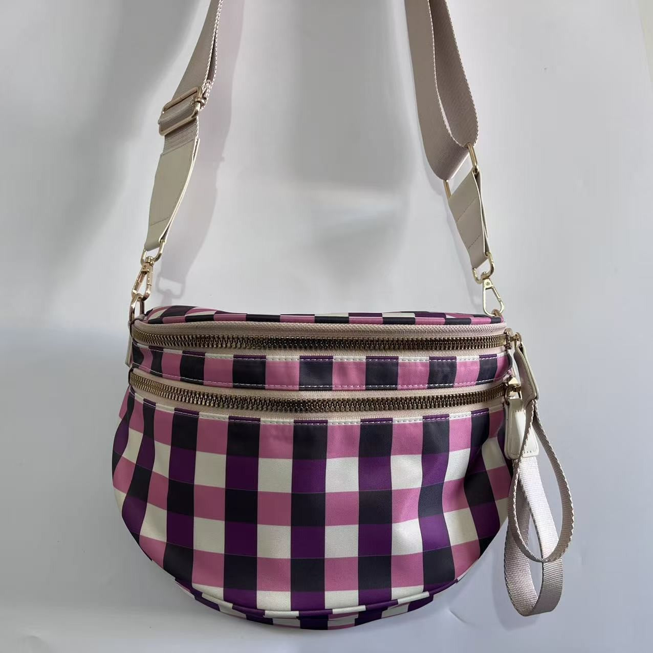 Ladies' Rhombus Shoulder Messenger Bag – Large-Capacity Waterproof Tote for Casual Outfits & Travel Essentials