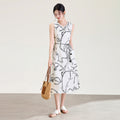 New Style Women's Spring and Summer New Style Tank Top Long Dress Simple Sleeveless Waist Collection Elegant Long Dress