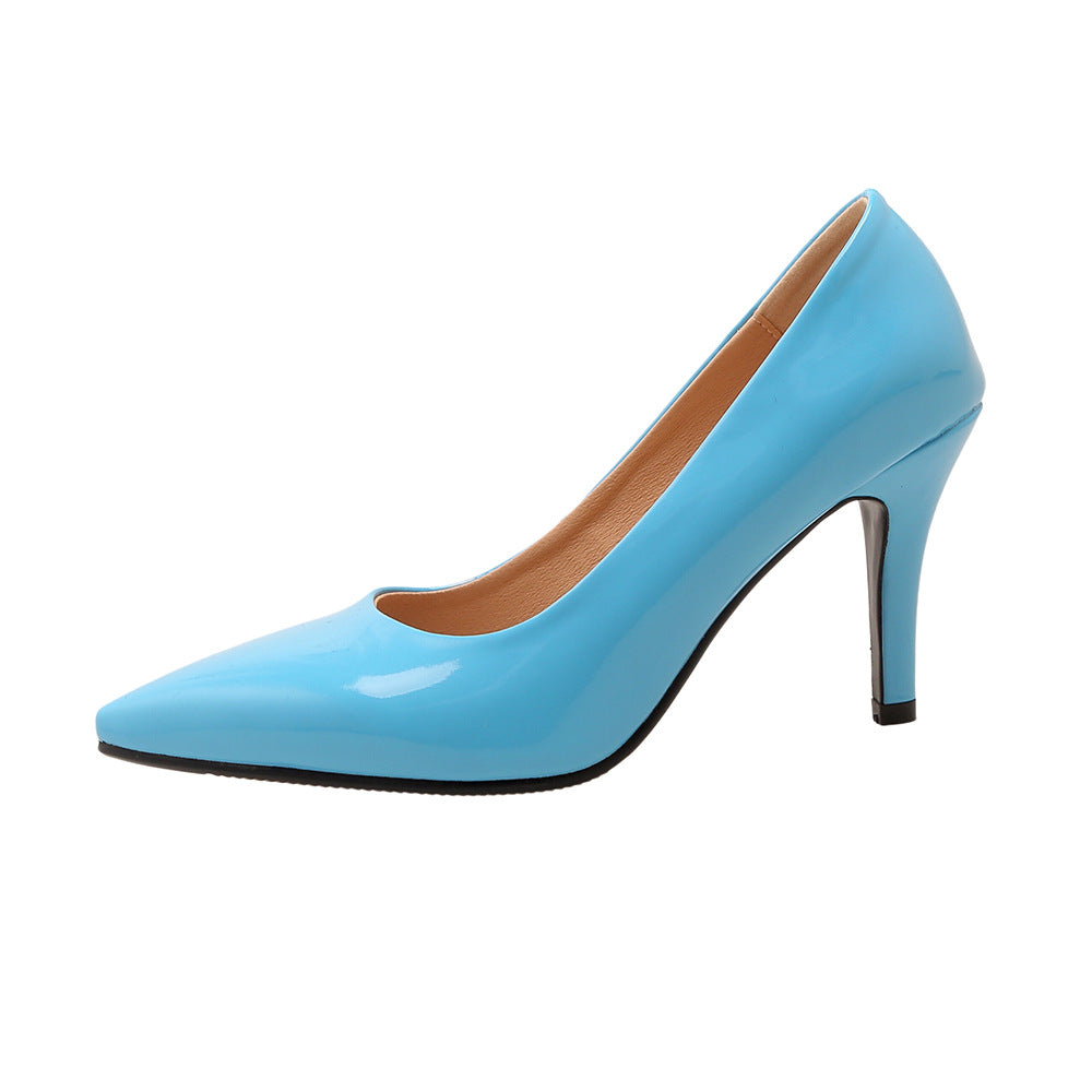 White Satin High Heels For Woman New Pointy Toe Temperament Single Shoes Spring Summer 10CM Stiletto Pumps